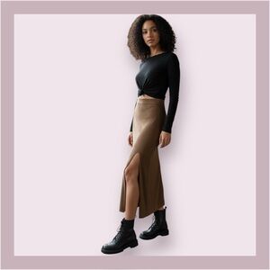 Free People Cocoa Shae Sweater Skirt